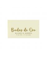 Tarjetas precortadas Bodas de Oro 30xhj.