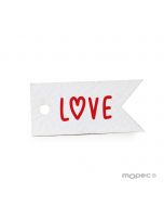 Tarjeta banderola LOVE  3,7x1,7cm. min.77