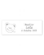 Adhesive labels grey bear 1sheet= 33