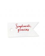 Card Simplemente, gracias 3,7x1,7cm. (pricex77u) min.77