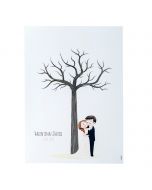 Lámina para enmarcar árbol de huellas boda Pop&Fun 29,5x42cm