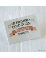 Tarjeta horiz.Primera Comunión CINTA niña,1hoja=36, min.5