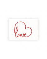 Biglietti pretagliati LOVE 5x3,4cm, 36un. x foglio