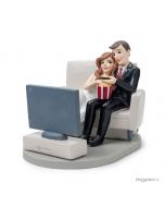 Darling Wedflix couple cake topper 18x13,5cm