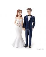 Darling wedding couple groom dressed in tuxedo 21cm