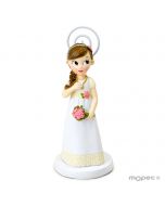 Romantic communion girl cardholder, 11cm